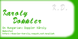 karoly doppler business card
